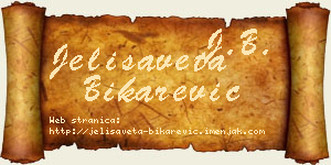 Jelisaveta Bikarević vizit kartica